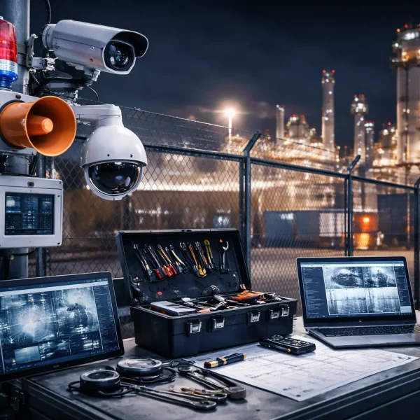 Security cameras and monitoring systems deployed for industrial and critical infrastructure protection
